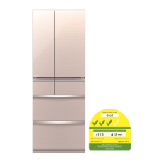 MITSUBISHI MR-WX60G-F-P 6 Doors Refrigerator(588L)(Energy Efficiency Class 3)